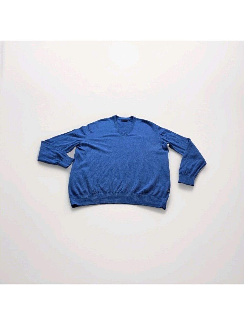 Otto Kern Cotton Sweater XL Blue Euro Casual Minimalist Preppy Fine Knit Cottage